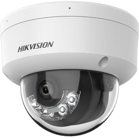 Camera de supraveghere IP Dome 2MP Smart Hybrid Light Hikvision DS-2CD1123G2-LIUF(2.8MM), lentila fixa 2.8mm, iluminare min: Col